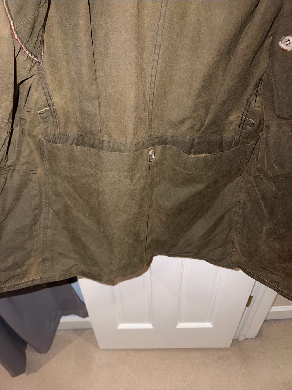 Vintage Filson Style 462 Oil Finish Tin Cloth Hunting Jacket Waxed Canvas USA - Picture 9 of 13